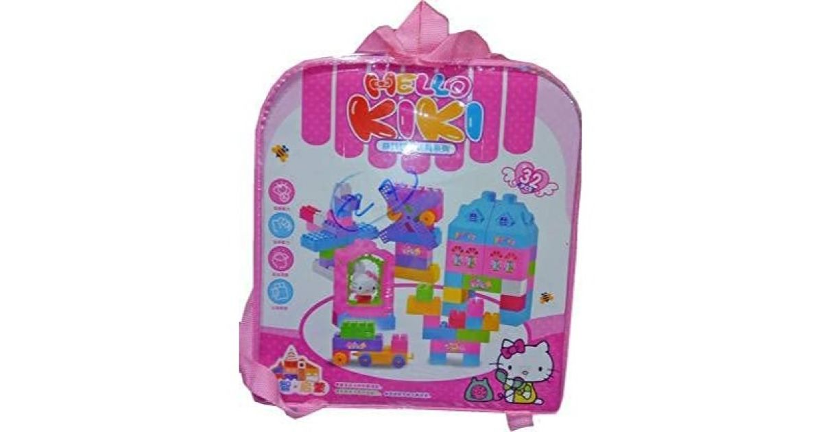 32 PCS Hello Kitty Building ,Cartoon, Puzzle Mega Blocks for Kids Bag ...